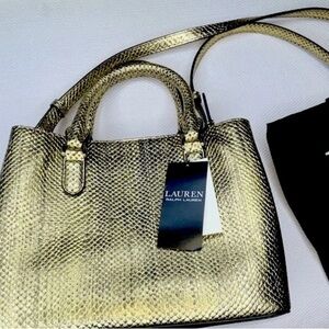 Lauren Ralph Lauren Golden Tote Bag NWT